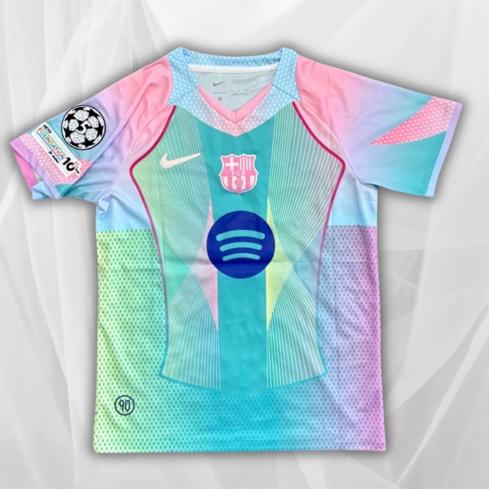 Lamine Yamal x Spotify Blue Barcelona Jersey